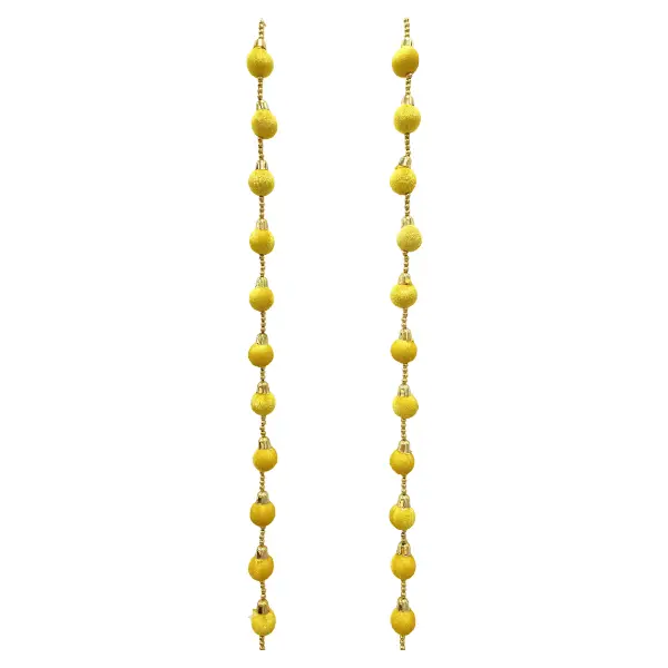 Golden wheel toran with yellow beads and tassels34