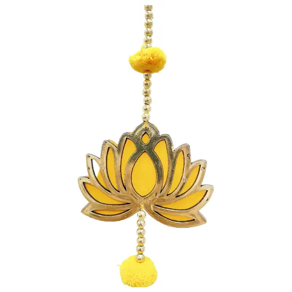 Yellow lotus toran for Diwali and pooja decoration yellow23