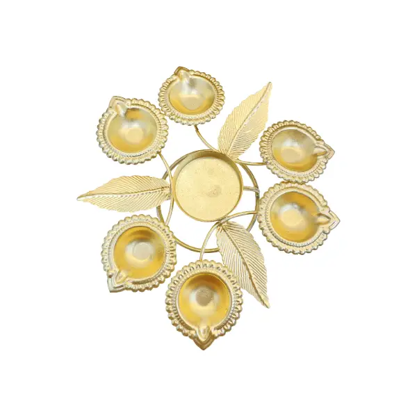 Brass Diya Stand with 7 Diyas