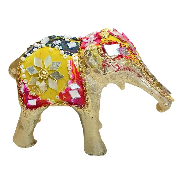 Golden Mosaic Elephant Decor Set3