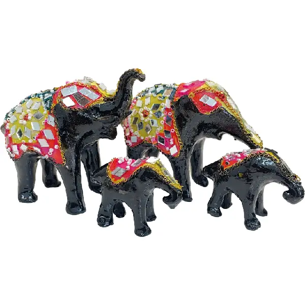 Mosaic Elephant Family Decorative Set main
