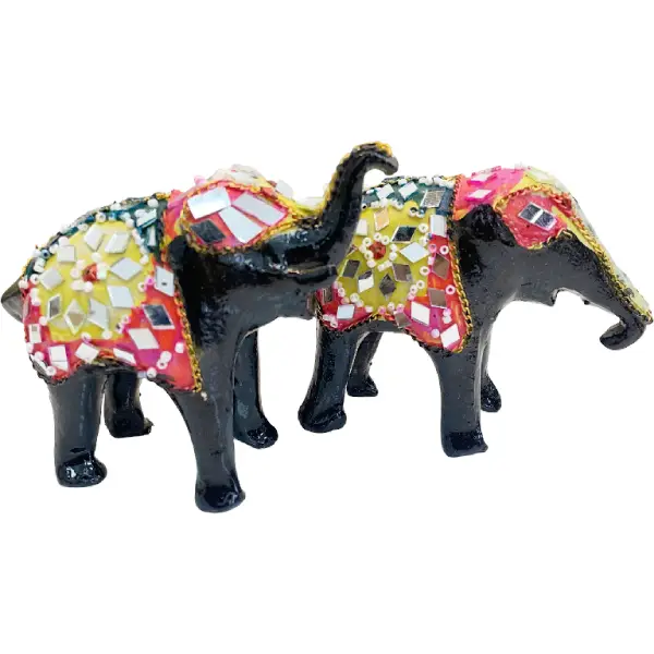 Mosaic Elephant Family Decorative Set5