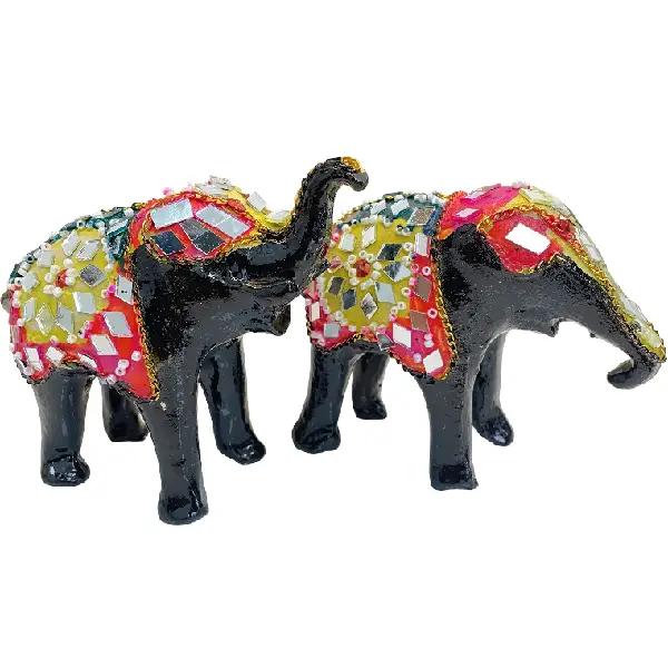 Mosaic Elephant Family Decorative Set6