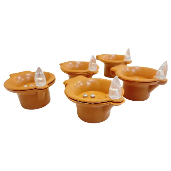 Water Sensor LED Light Diyas - Flameless & Smokeless (Pack of 12)2