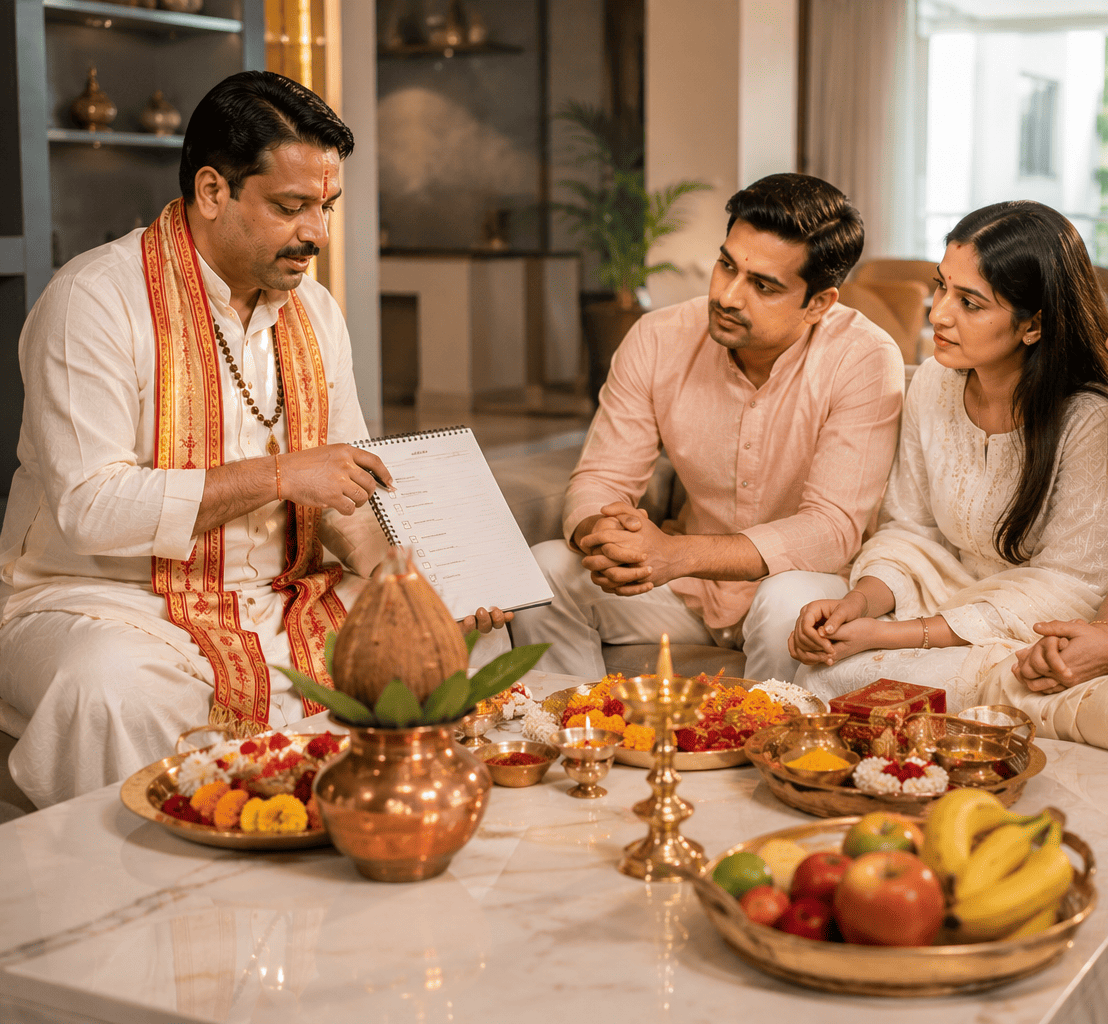 Rudrabhishek Puja preparation