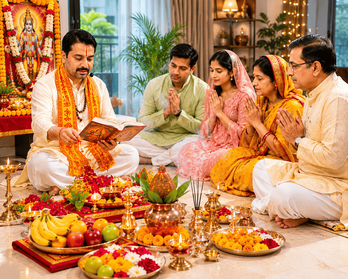 Satyanarayan Katha Vidhi for Noida Homes and Apartments