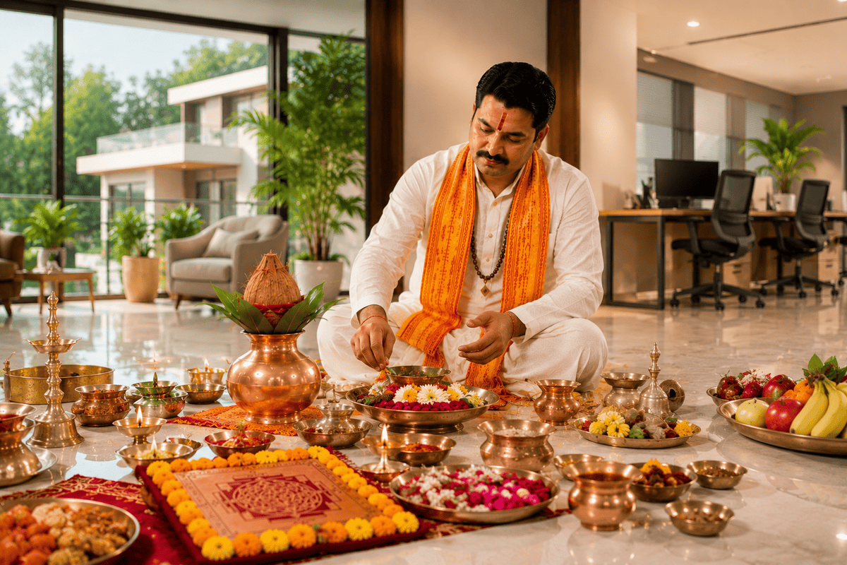 Vastu Puja for flats villas and workspaces