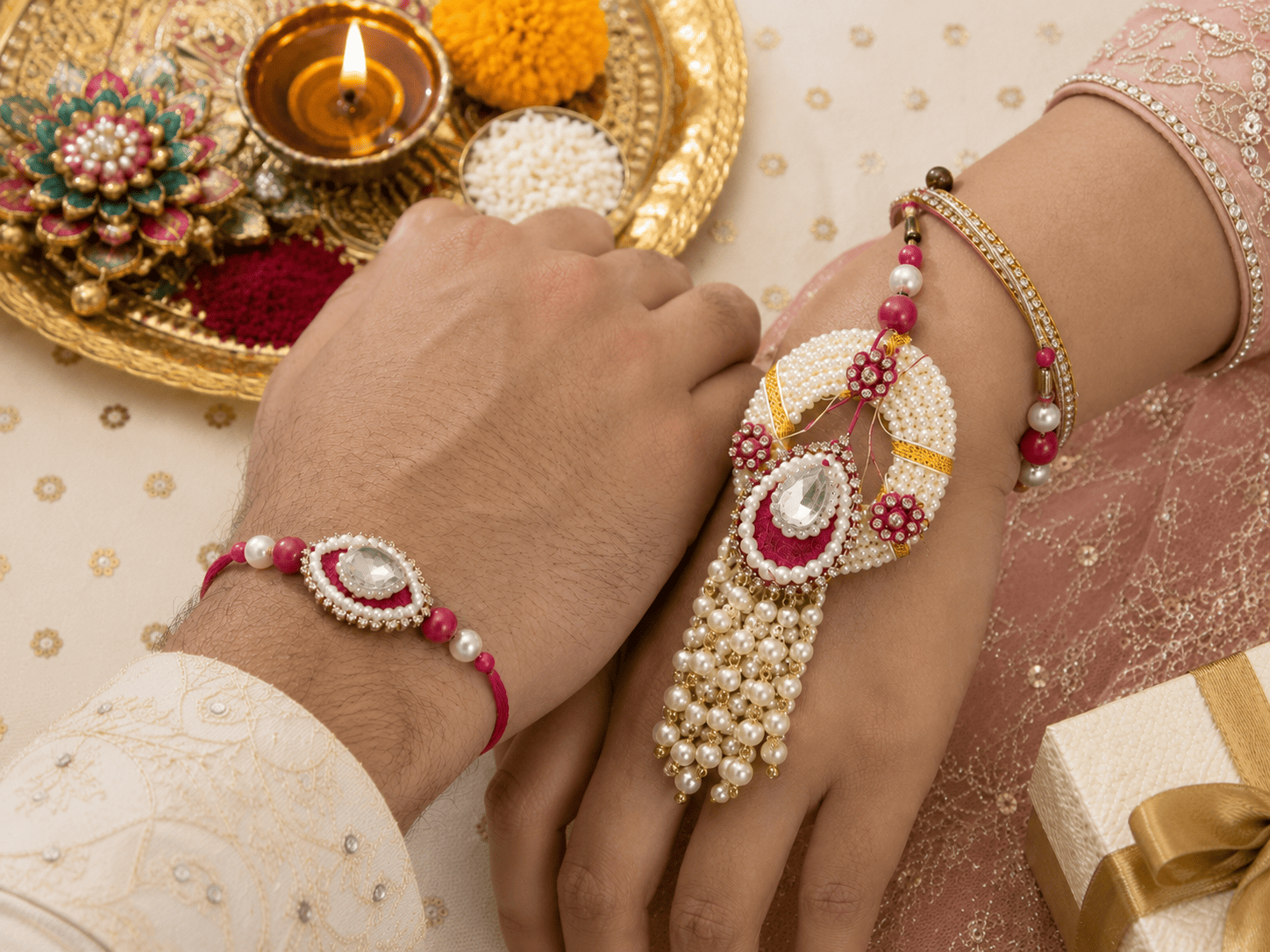 Bhaiya Bhabhi Lumba Rakhi Set2