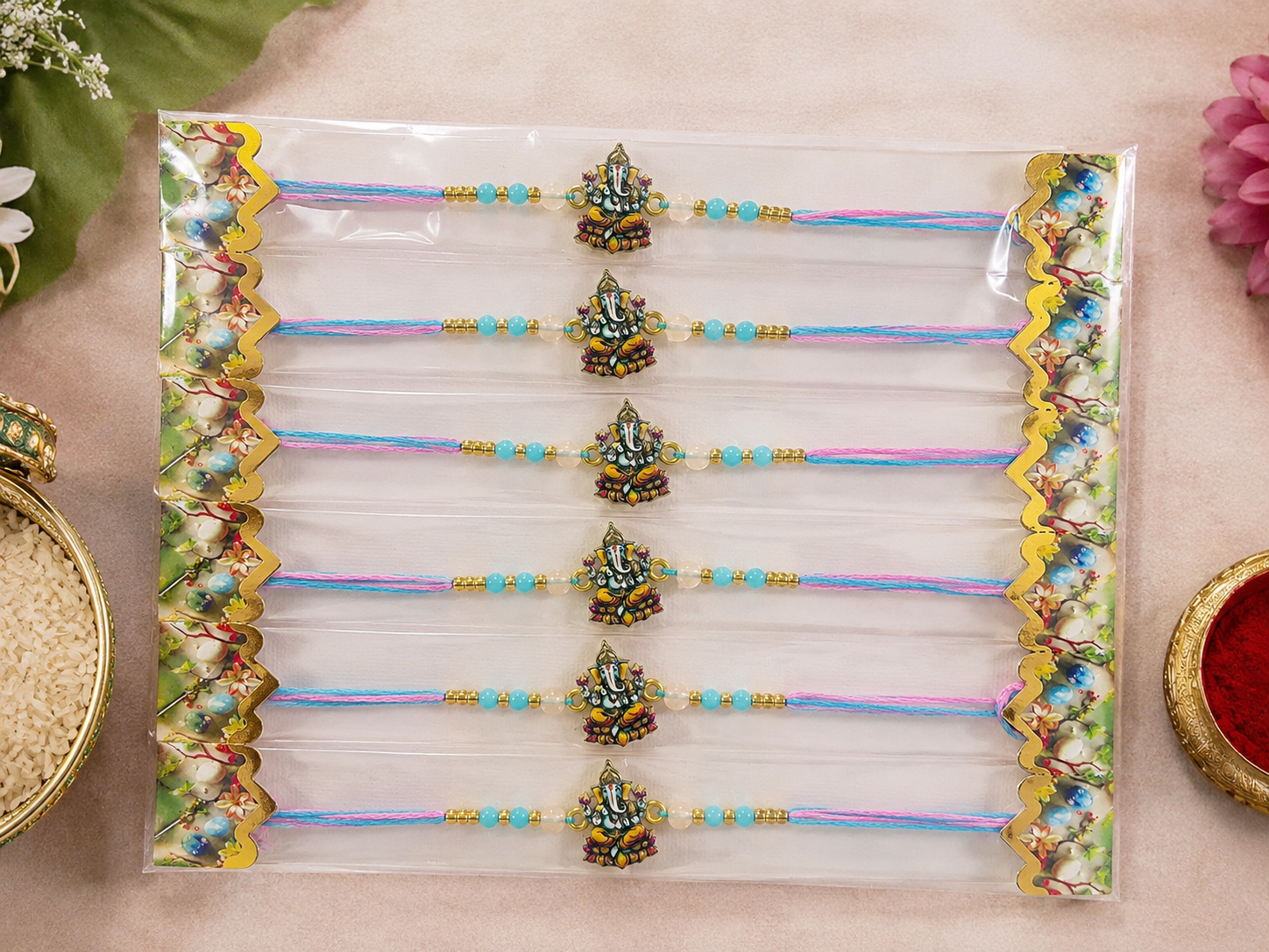 Lord Ganesha Mauli-Thread Rakhi Lord Ganesha Mauli-Thread Rakhi