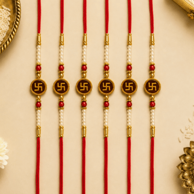 Religious Swastik Mauli Thread Rakhi