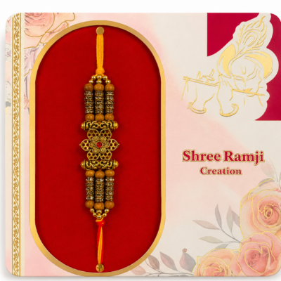 Sandalwood Floral Designer Rakhi