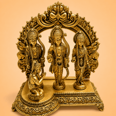 Brass Ram Darbar Idol Set for Home Temple