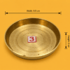 Plain Brass Plate for Pooja, Prasad & Traditional Rituals view 2