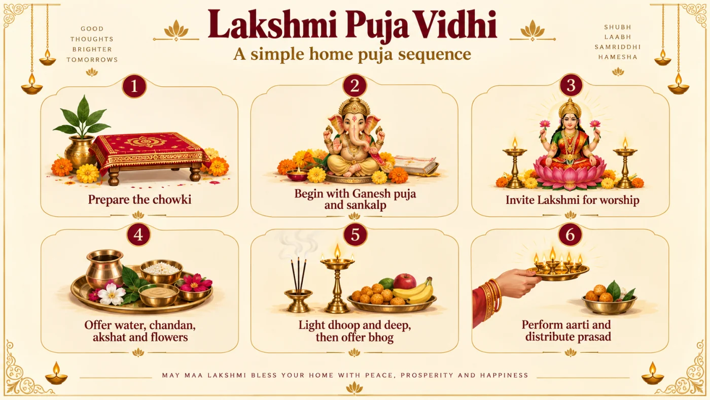 Diwali Puja Vidhi step-by-step home worship sequence